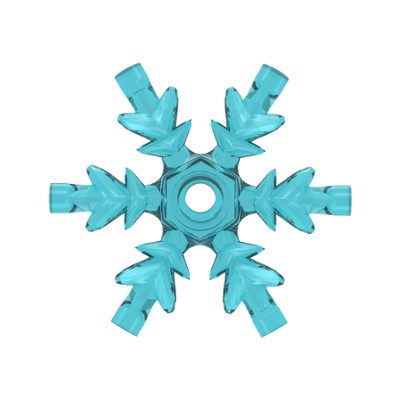 [Rock] ชิ้นส่วนเลโก้ Lego Part Rock 4 x 4 Crystal, Ice Snowflake (x789, 42409, 53972) ราคา/ชิ้น