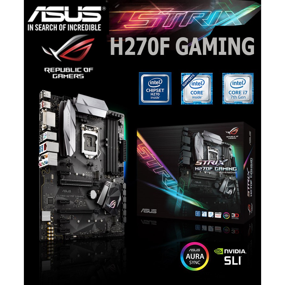Mainboard INTEL ASUS STRIX H270F GAMING (Socket 1151) มือสอง พร้อมส่ง แพ็คดีมาก!!! [[[แถมถ่านไบออส]]