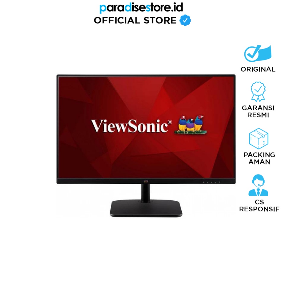 Viewsonic มอนิเตอร์ IPS 24 นิ้ว VA2432-H | 1080p | ไร้กรอบ | 75hz
