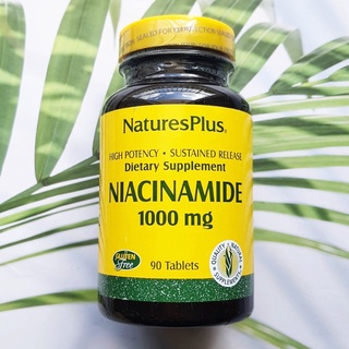 ไนอาซินาไมด์ วิตามินบี 3 Niacinamide 1000 mg 90 Tablets (NaturesPlus®) B-3 B3