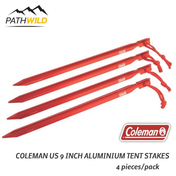 สมอบกอลูมิเนียมแบบแฉก COLEMAN US 9 IN ALUMINIUM TENT STAKES ยาว 9 นิ้ว (ประมาณ 22.8 cm)