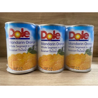 แพ็ค 3 กระป๋อง ส้มแมนดาริน ในน้ำเชื่อม ตราโดล Dole Mandarin Orange ขนาด 425 กรัม ส้มกระป๋อง