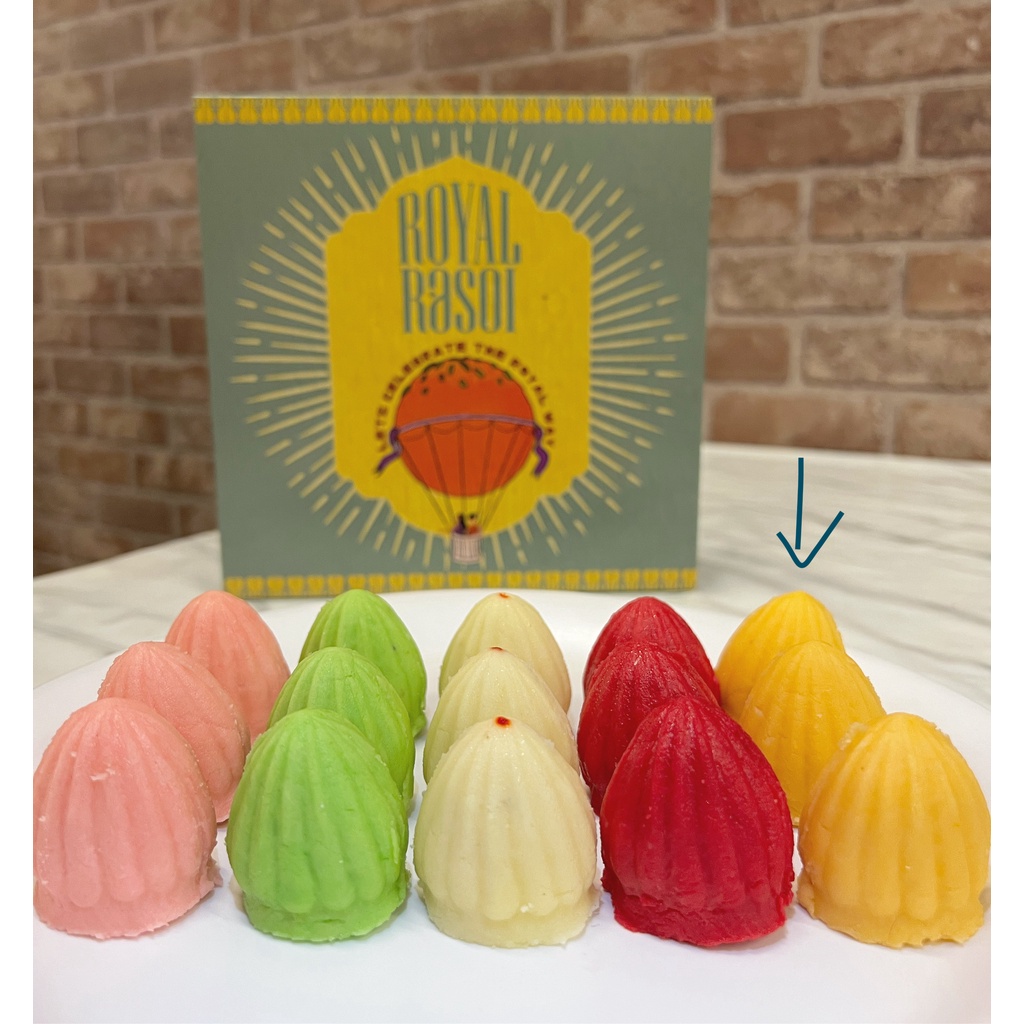 Modak (orange) 500g โมทกะ รสส้ม Indian Sweets ขนมอินเดีย Mix sweets