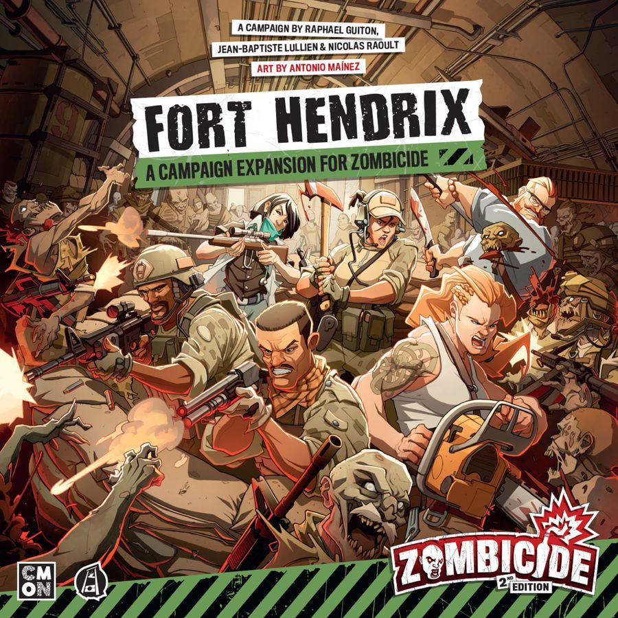 Zombicide (2nd Edition): Fort Hendrix (Expansion) + Gabriel (Kickstarter Exclusive) [BoardGame]