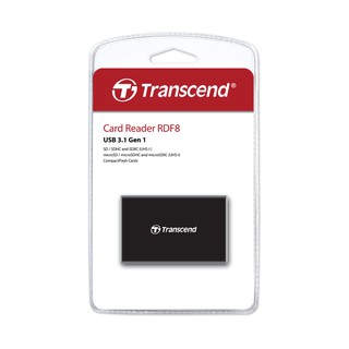 Transcend RDF8 USB 3.0 Multi Card Reader การ์ดรีดเดอร์พกพา สีดำ