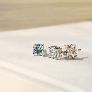 Chada ต่างหูรุ่น LINA ประดับอัญมณีแท้  SKY BLUE TOPAZ