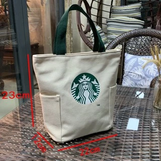 กระเป๋าสตาร์บัค มี7สี มีซิปถุงผ้า กระเป๋า🔥🔥Starbuck พร้อมส่ง -xbk7