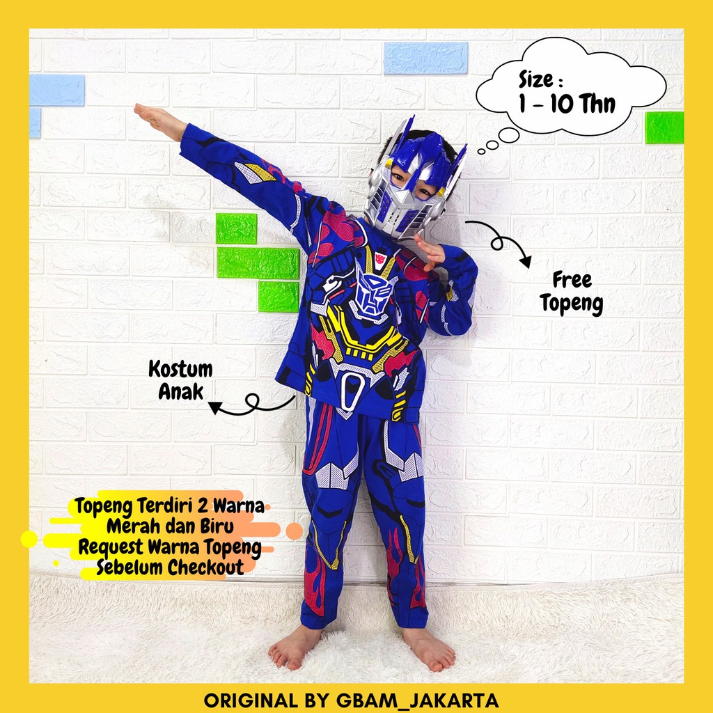 TRANSFORMER SUPERHERO CHILDRENS PAJAMA COSTUME ชุดนอน