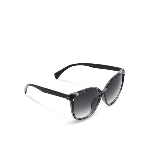 แว่นตากันแดด เลนส์กระจก สีดํา สไตล์เกาหลี LU0303M4 REG2002