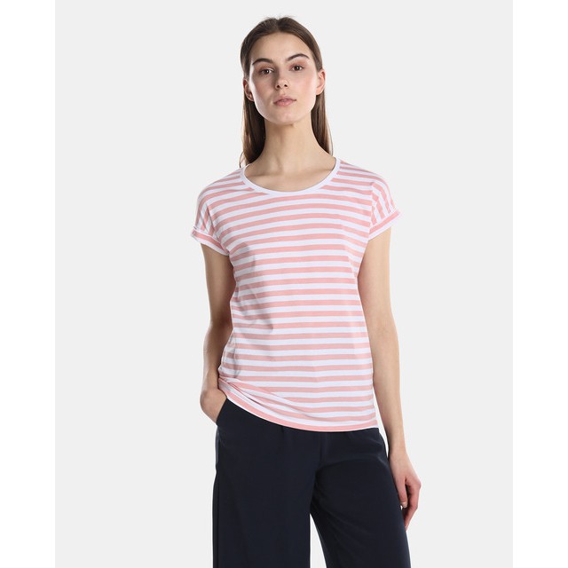 Light Pink White Strip T Shirt Unisex  ALL SIZE