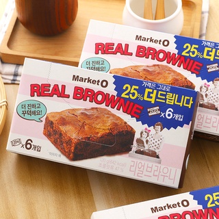 บราวนี่เกาหลี ขนมบราวนี่ 120 กรัม ขนมเกาหลี Orion marketo Brownie cake ของว่างน้ำชายามบ่าย ขนมหวานและขนมอบ SE1142