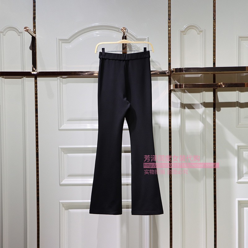 Peacebird Women s Summer 2021 A6GBB2A12 Fashion TED2 Co-branded Flare Wide Leg Pants A6GBB2A1289