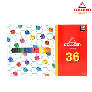 COLLEEN No.775 สีไม้คอลลีนแท่งเหลี่ยมหัวเดียว  36ด้าม36สี