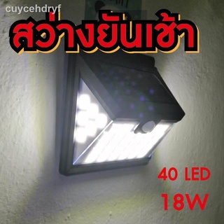 โคมไฟ LED 40 ดวง ติดผนังกำแพงบ้าน โซล่าเซลล์ เปิด/ปิดไฟอัตโนมัติ