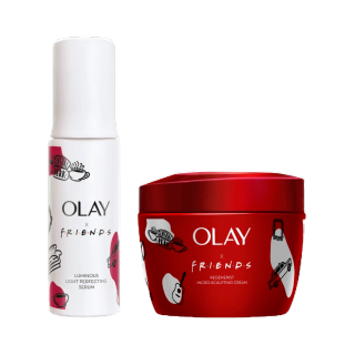 [แพคคู่] OLAY โอเลย์ Regenerist เดย์ครีม 50 กรัม + Luminous Essence เซรั่ม 30มล [Olay x FRIENDS Edition]