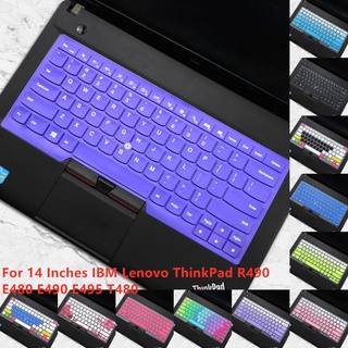 แผ่นซิลิโคนครอบแป้นพิมพ์ แบบนิ่ม บางพิเศษ สําหรับแล็ปท็อป IBM Lenovo ThinkPad R490 E480 E490 E495 T480 14 นิ้ว