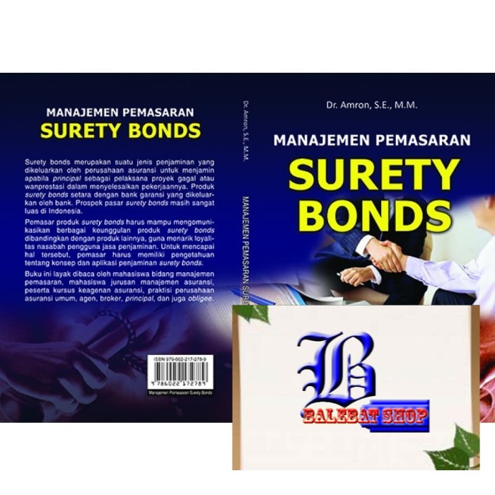 หนังสือการจัดการการตลาด: Surety Bonds Amron BUMI AKSARA ORIGINAL