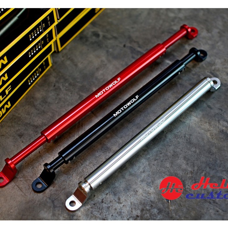 บาร์เสริม Motowolf MDL3514 สำหรับติดก้านกระจก และ ติดบาร์ Moto wolf NMAX AEROX PCX  MDL3514