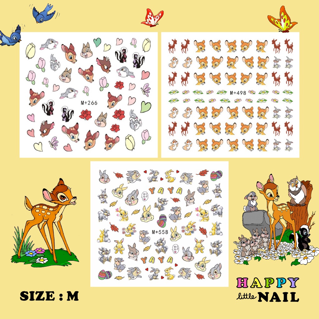 สติกเกอร์ติดเล็บ (M) | Bambi, Disney