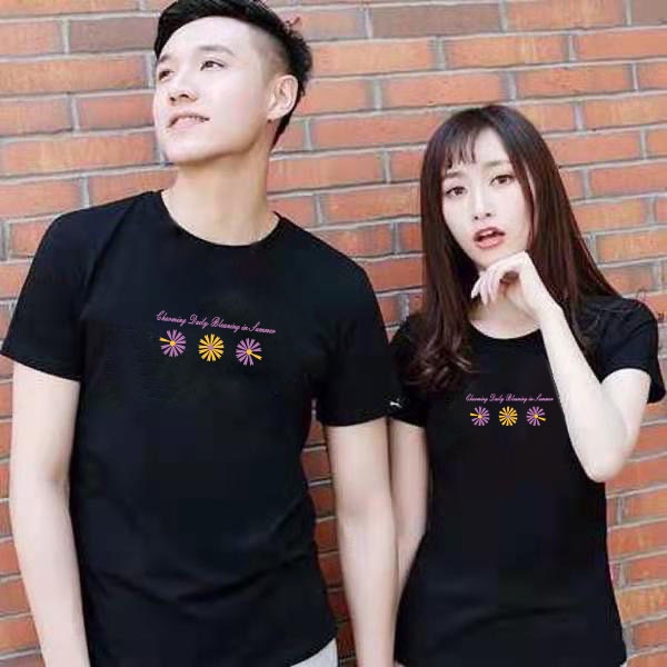 เสื้อทีเชิร์ตเสื้อยืดคอกลมแฟชั่นSportขาว-ดำ พร้อมส่ง T-599