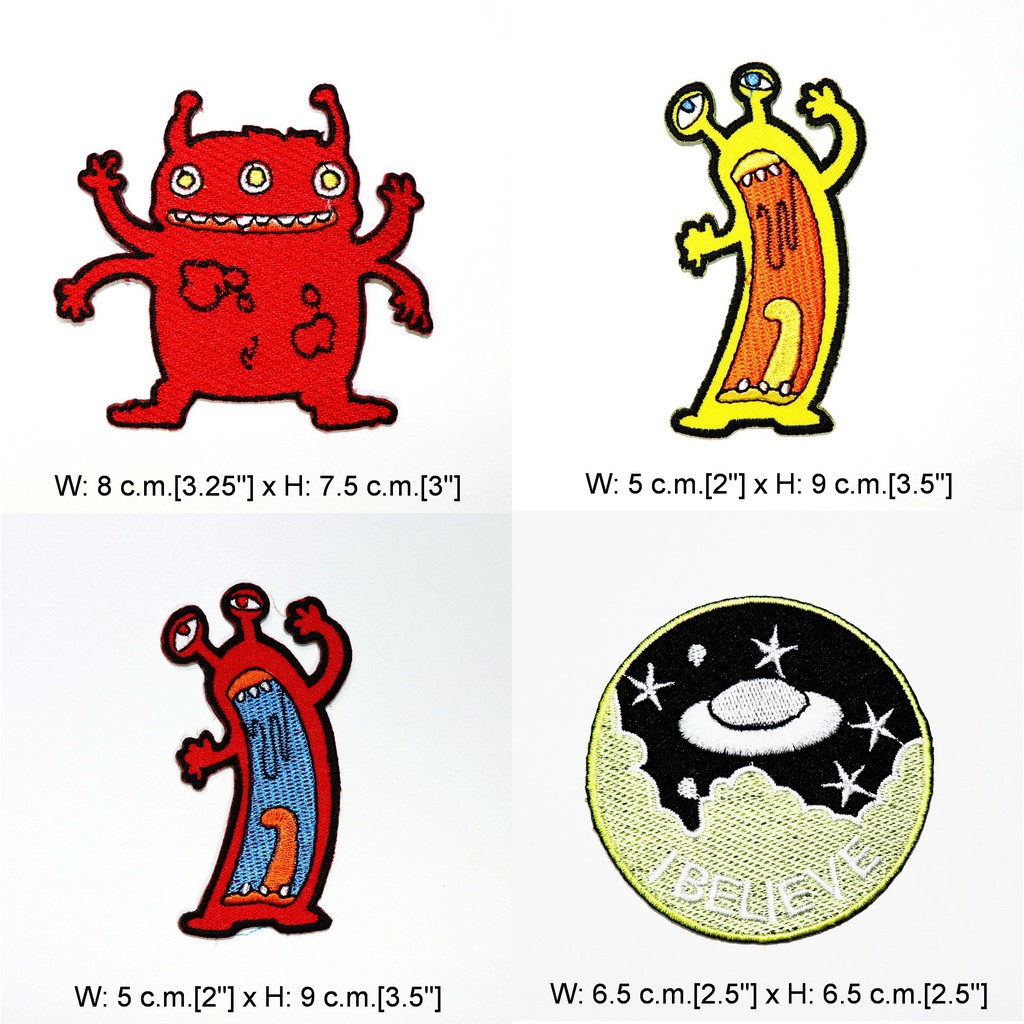 ตัวรีดเอเลี่ยน อวกาศ Alien UFO Space Patch งานปัก DIY wop ตัวรีดติดเสื้อ กางเกง ตัวรีด อาร์ม ลาย เอเลี่ยน การ์ตูน สวย สี - รูปที่ 2