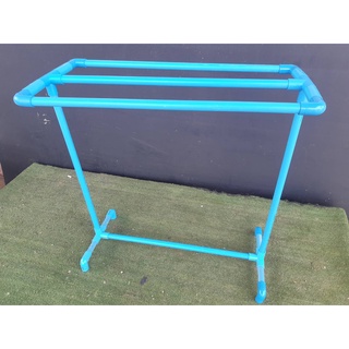 DIY ราวตากผ้าขนหนู ผ้าเช็ดตัวรุ่นอุ้ย352 (3ราวแขวน)ผลิตจาก PVC ขนาด 70x70x25 ซม