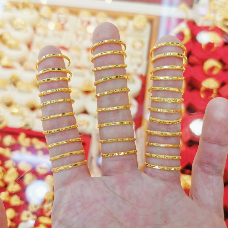 แหวนทอง 96.5% น้ำหนัก 0.6 กรัมจากห้างเพชรทอง ศรีสมบูรณ์ 99