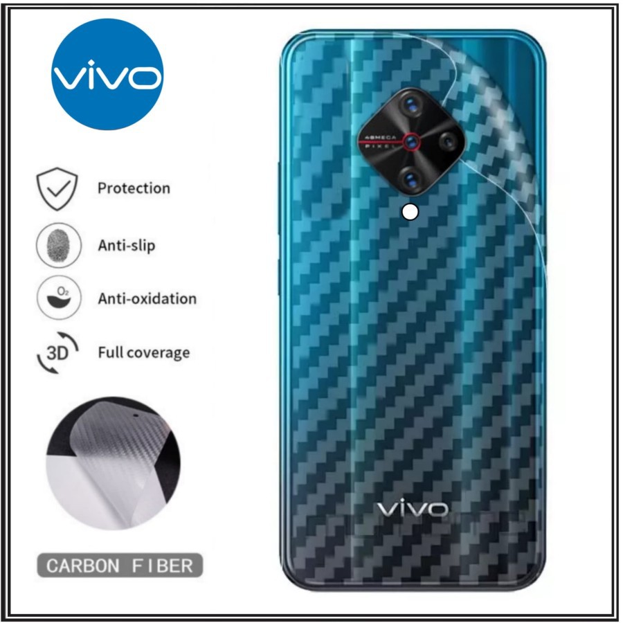 VIVO S1/VIVO S1 PRO/VIVO Z1 PRO ANTI-SCRATCH BACK, CARBON SKIN, TRANSPARKENT CARBON GARSKIN