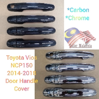 ฝาครอบมือจับประตู คาร์บอนโครเมี่ยม ABS สําหรับ Toyota Vios 2003-2018 Camry XV40 Harrier Alphard NCP150 NCP42 NCP93