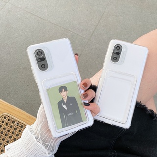 เคสโทรศัพท์มือถือแบบนิ่ม TPU ใส พร้อมช่องใส่บัตร สําหรับ VIVO S1 Pro X50 lite V21 5G V21E Y52S Y31S Y54S IQOO U3 IQOO U3X Y31 Y51 Y51A Y75 Y55 Y21 Y33S Y21A Y21E Y21T