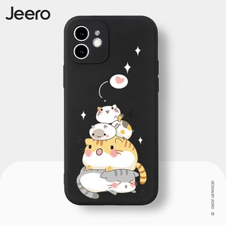 JEERO เคสไอโฟน เคสซิลิโคนนุ่มขอบเหลี่ยมกันกระแทกการ์ตูนตลก เคสโทรศัพท์ Compatible for iPhone 13 12 11 Pro Max SE 2020 X XR XS 8 7 6 6S Plus พลัส XYC1020HF