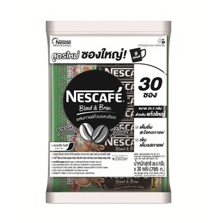 กาแฟ 3in1 เบลนด์&amp;บรูเอสเปรสโซโรสต์ 26.5g.แพ็ค30 เนสกาแฟ Coffee 3in1 Blend &amp; Brune Espresso Roast 26.5g. Pack 30 Nescafe