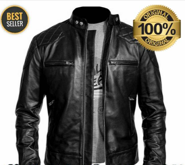 Original Mens Leather Jacket Elegant Leather Jacket Semi-Leather Jacket Steal Motorcycle Touring Jac