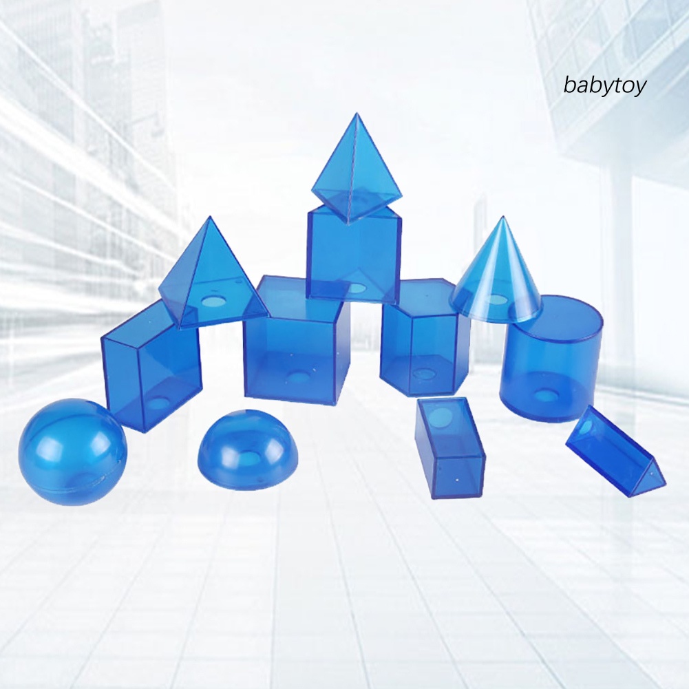 BA-- โมเดลเรขาคณิต 3D แยกส่วนได้ ของเล่นสําหรับเด็ก 12 ชิ้น ต่อชุด