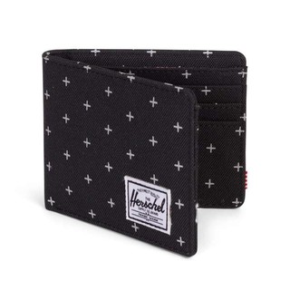 กระเป๋าสตางค์ Herschel Supply Roy Wallet - Black Gridlock ของแท้ ส่ง