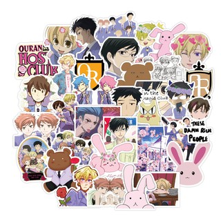 Ouran High School Host Club สติกเกอร์กันน้ำรูปแบบที่แตกต่างกัน, 50 ชิ้น