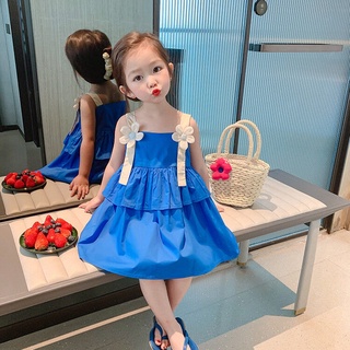 🌈 เดรส 🌈Baby girl suspender dress 2022 new cute little girl vest ชุดเจ้าหญิง