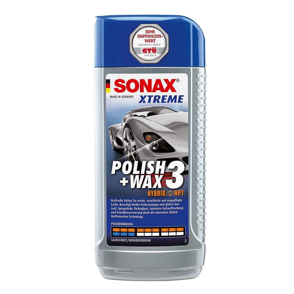 Car care solution CAR POLISH SONAX XTREME POLISH+WAX 3 500ML Car accessories Hardware hand tools น้ำยาดูแลรถยนต์ แว็กซ์เ