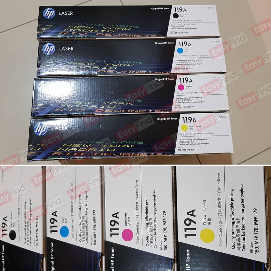 HP 119A Black / Cyan / Yellow / Magenta Original Laser Original Toner 2gti #6