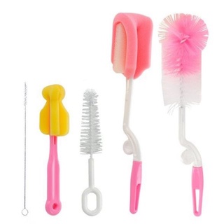 N210 ⭐ เซ็ต 5 ชิ้น ฟองน้ำ แปรงล้างขวดนม ชุดสุดคุ้ม