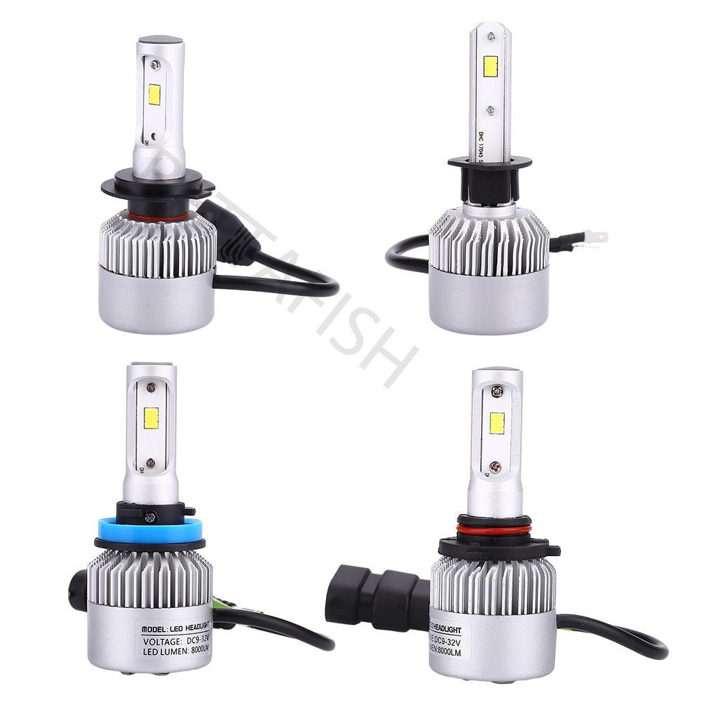 2Pcs/Set S2 CSP 210W LED Car Vehicle Headlight H1/H7/H11/9006 ...