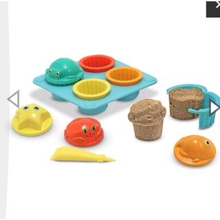 Melissa &amp; Doug รุ่น 6431 Seaside Sidekicks Sand Cupcake Set ชุดเล่นทราย ทำคัพเค้กของเล่น