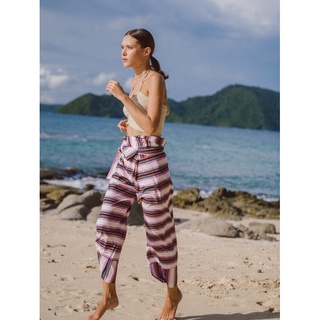 Cream-Pink Stripe Oceana Pants กางเกงลายทางสวยๆมาตามคำเรียกร้องแล้วค่า ใส่แล้วดูขายาวแบบสุดๆ