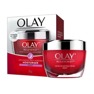 🔥ดีกว่านี้ไม่มีอีกแล้ว!! Olay รีเจน ไมโครสคัลป์ติ้ง ไนท์ครีม 50ก 🚚พร้อมส่ง!! 💨