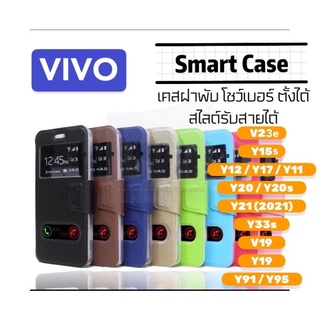 [ส่งจากไทย] เคสเปิดปิด เคสฝาพับ VIVO รับสาย โชว์เบอร์ Y23e/Y15s/Y12/Y17/Y11/Y20/Y20s/Y21(2021)/Y33s/V19/Y19/Y91/Y95