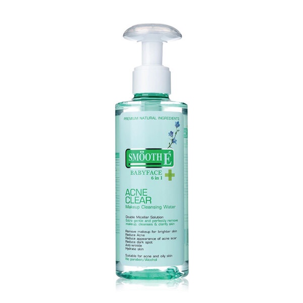 Smooth E Acne 5 Detoxify Clear Make Up Cleansing Micellar Water  เมคอัพ คลีนซิ่ง วอเตอร์ [200 ml.]