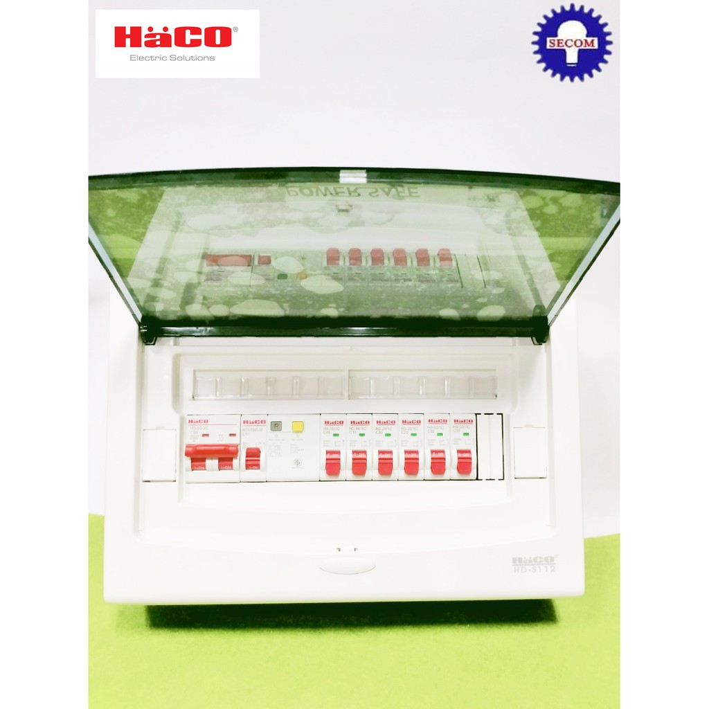 HACO MR12/50-6 Consumer Unit Full Set MAIN RCBO 2P 50A 12 ช่อง + ลูกย่อย 6 ตู้คอนซูมเมอร์ ของแท้เป็น