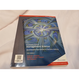 An introduction to Management Science Quantitative approaches to decision making 15th edition by.Anderson, Sweeney