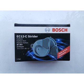 แตรรถยุโรป แตรเสียงเบ็นซ์ แตรหอยโข่ง BOSCH Two-Tone Horn EC12-C Striderแท้ 12V กันน้ำ กันฝุ่น กระจายเสียง BOSCH