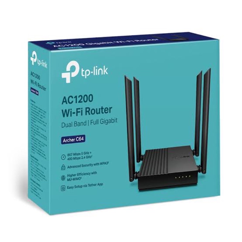 TP-LINK Archer C64 AC1200 Wireless Dual Band Full Gigabit Router